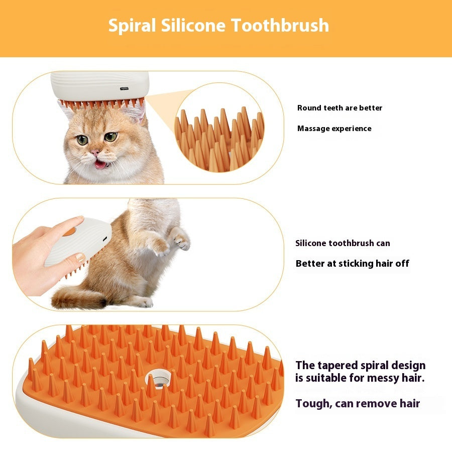 Smart Pet Comb – Steam, Spray & Soothing Massage