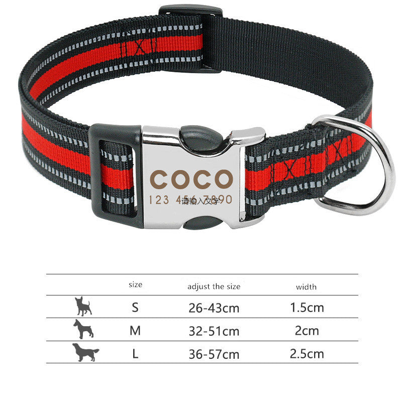 Collar Personalizado para Perros – Ajustable, Reflectivo y con Grabado Gratis