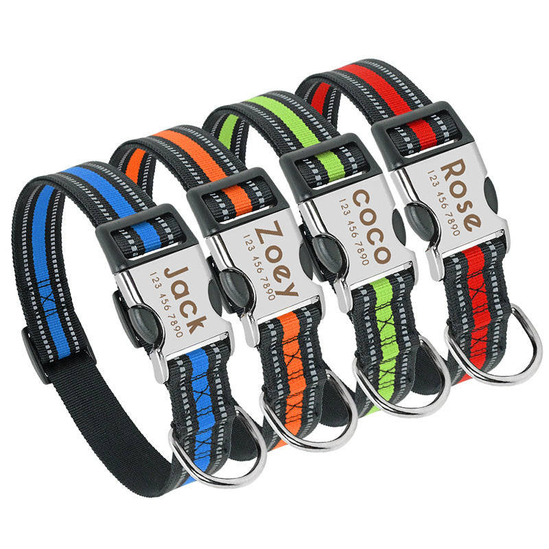 Collar Personalizado para Perros – Ajustable, Reflectivo y con Grabado Gratis