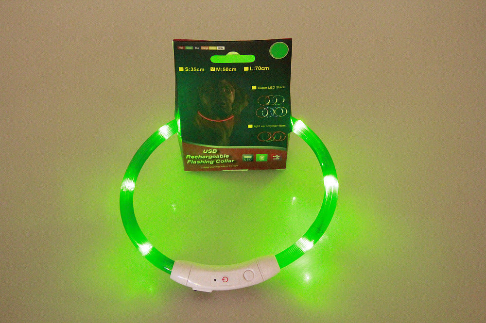 Collar Parpadeante para Mascotas – Hasta 500 m de Visibilidad por la Noche