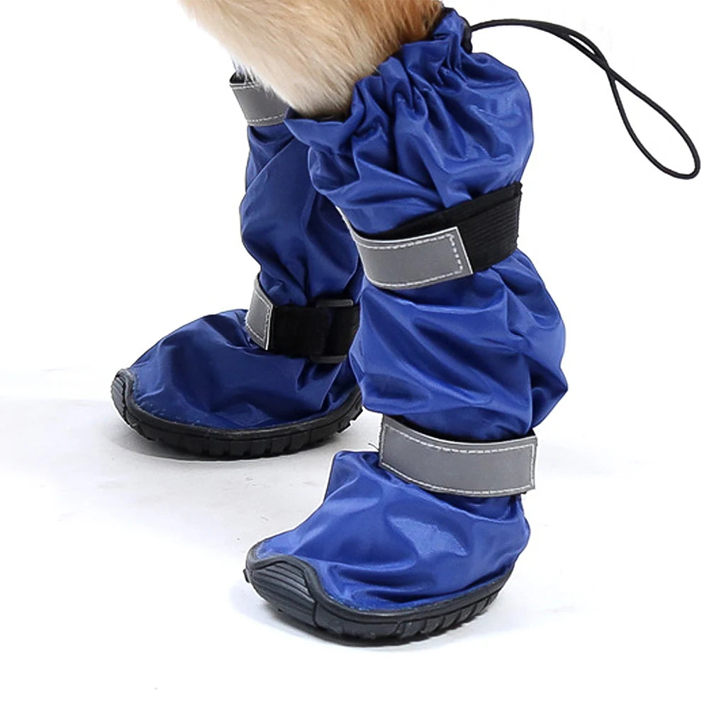 Medium Large Dog Shoes Waterproof Outdoor Winter Boots For Dog Booties Warm Long Non Slip Rain Shoes For Dog Zapatos Para Perro