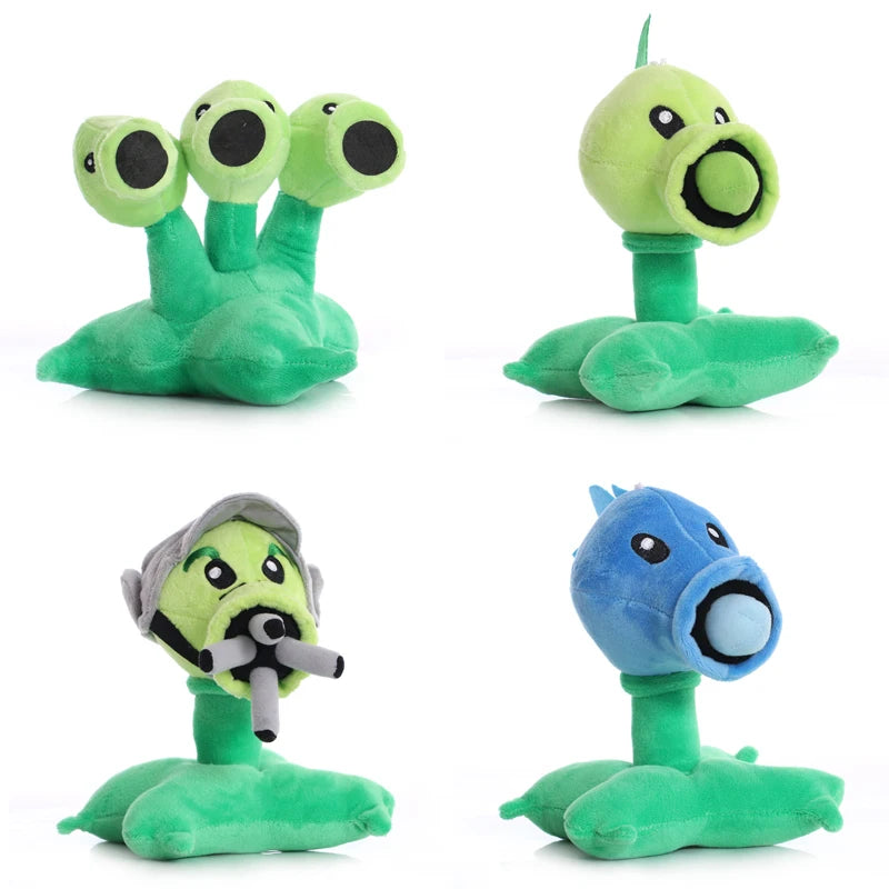 20cm Cartoon Anime Game Plants VS Zombies Stuffed Toys Pendants Peashooter Snow Pea Repeater Threepeater Gatling Pea Kids Gift