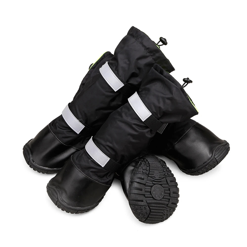 Medium Large Dog Shoes Waterproof Outdoor Winter Boots For Dog Booties Warm Long Non Slip Rain Shoes For Dog Zapatos Para Perro