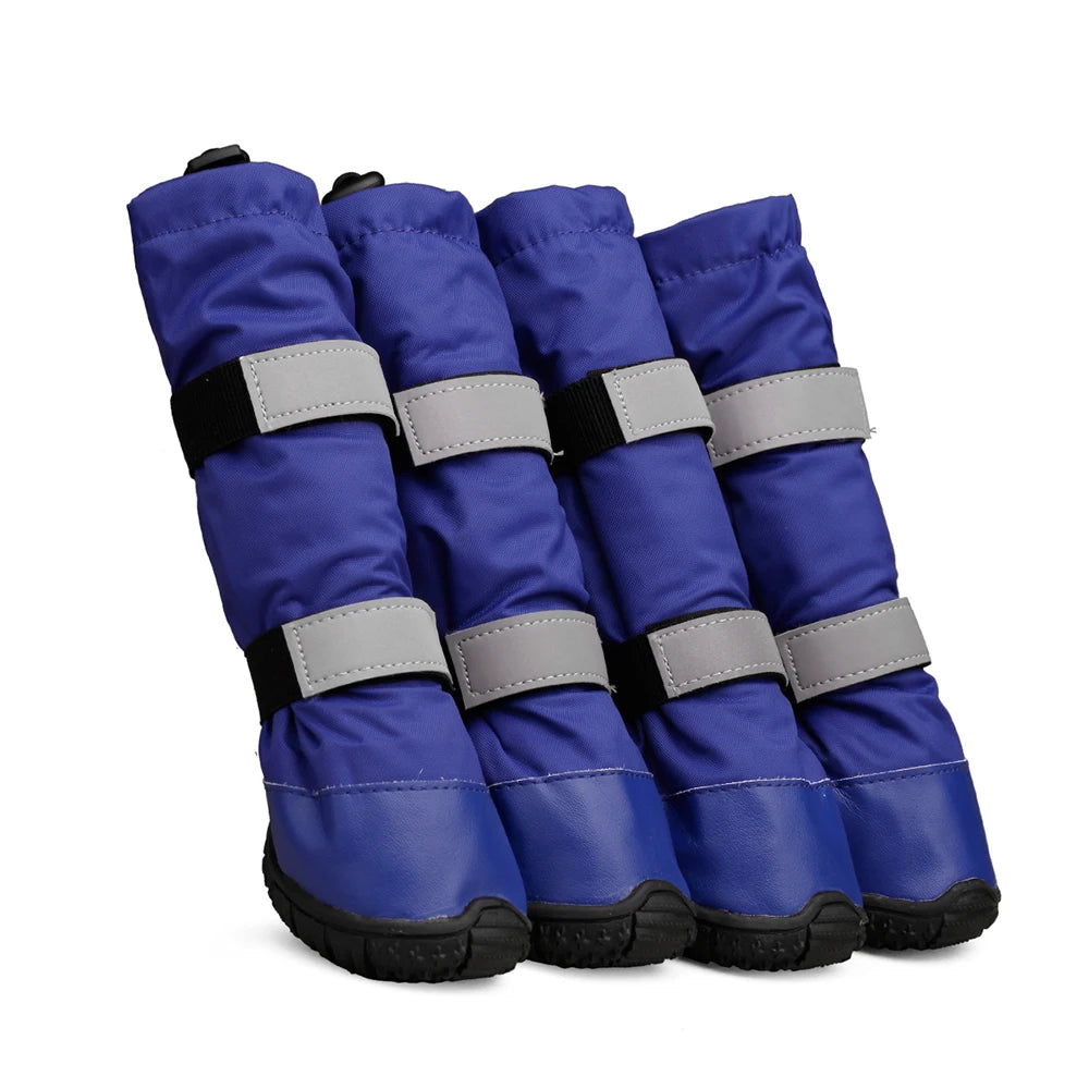 Medium Large Dog Shoes Waterproof Outdoor Winter Boots For Dog Booties Warm Long Non Slip Rain Shoes For Dog Zapatos Para Perro