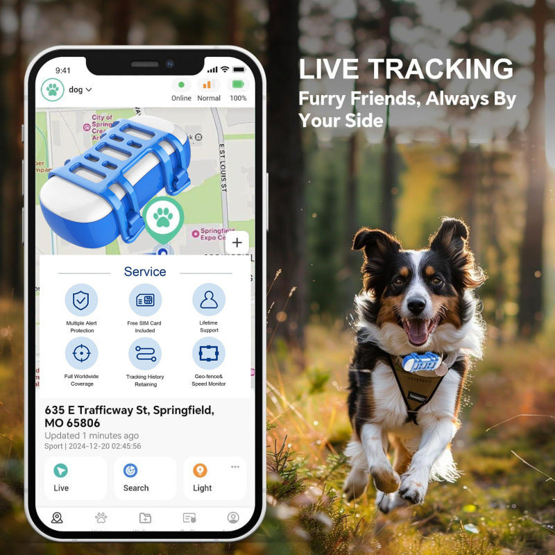 GPS Premium para Mascotas – Rastreo en Tiempo Real, Cobertura Mundial y Alertas Inteligentes