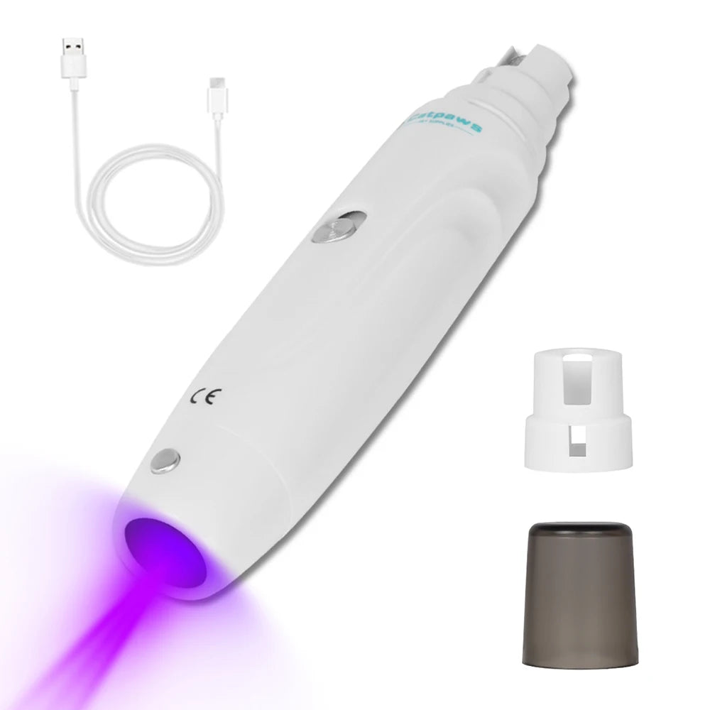 Electric Pet Nail Grinder USB Rechargeable Dog Nail Clippers Elektrische Nail Grinder With Led Light Nail Grooming Trimmer