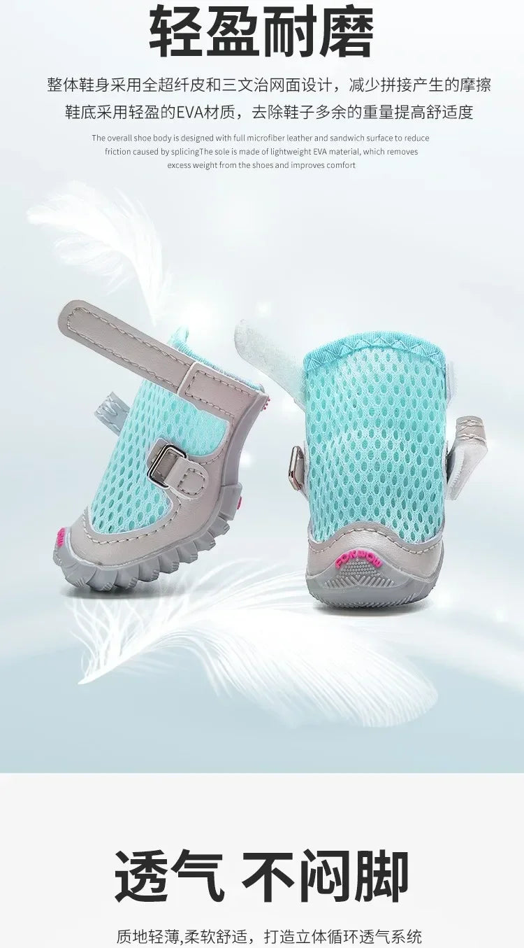 Spring/summer Dog Shoes Breathable Soft Pet Boots Yorkshire Terrier Pomeranian Puppy Shoes Dogs Accessories Zapatos Para Perro