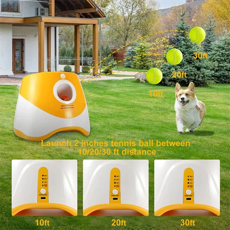 Automatic Dog Tennis Ball Launcher Dogs Chase Toys Automatic Fun