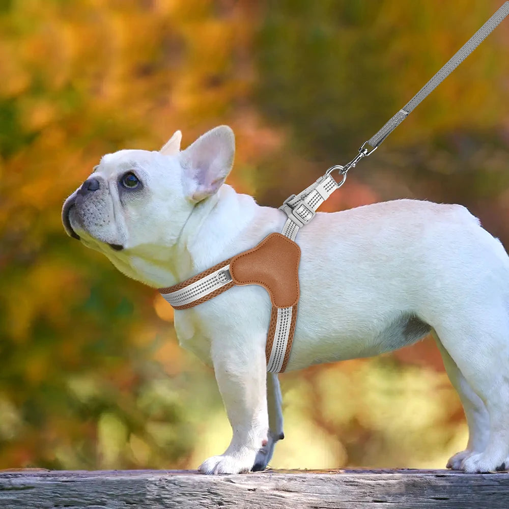Reflective Nylon Dog Harness Mesh Breathable Pet Puppy Dog Harnesses Adjustable Vest for Small Medium Large Dogs Pug Bulldog