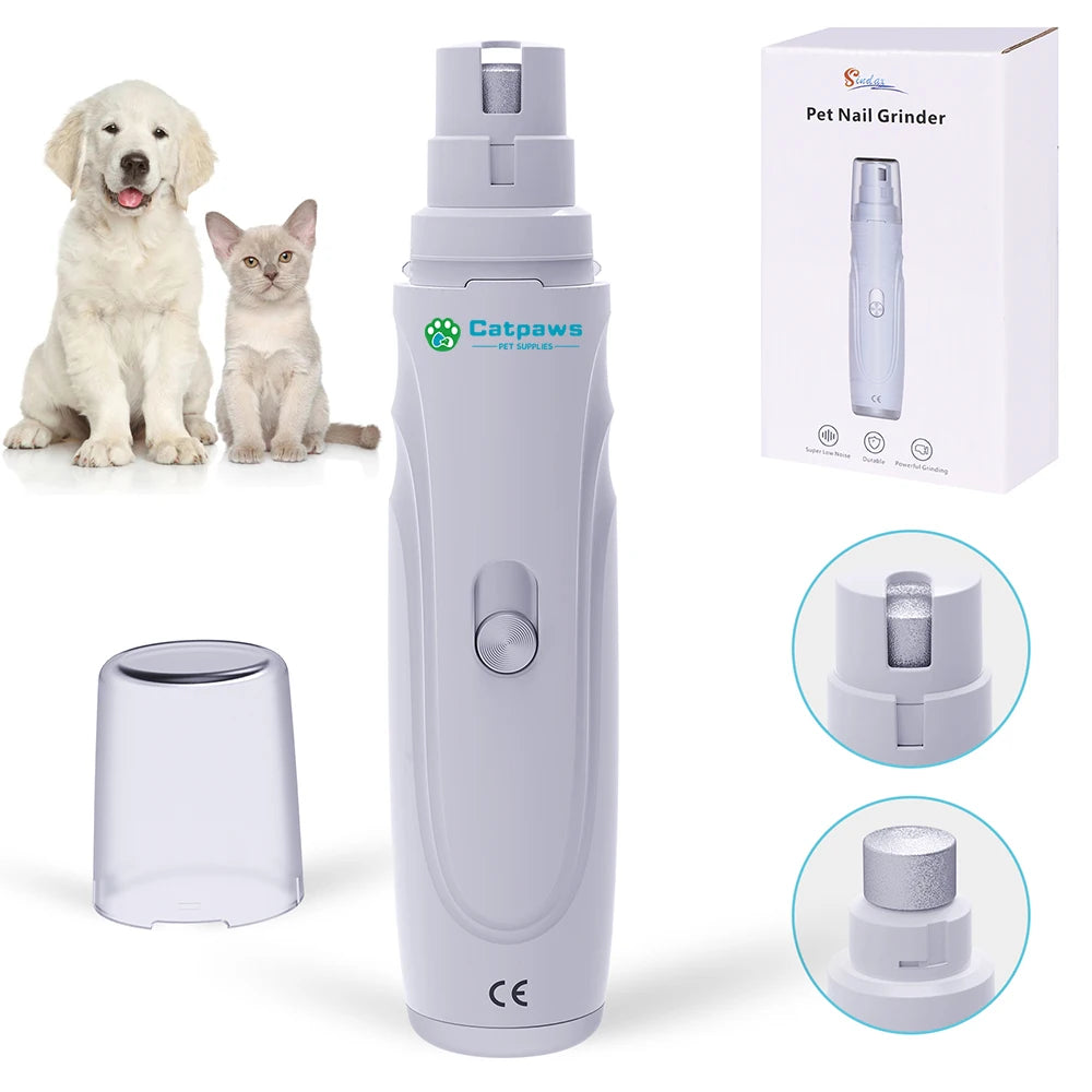 Electric Dog Claw Grinder USB Rechargeable Electric Dog Nail Trimmer Quiet Electric Pet Cat Paws Nail Grooming Trimmer Tools