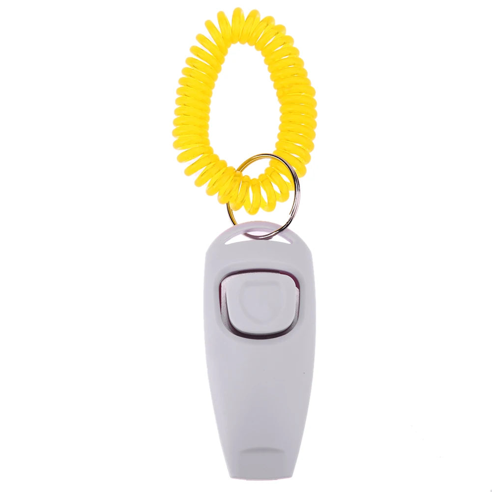 Dog Training Clicker Pet Cat Plastic Dogs Click Trainer Aid Tools Adjustable Wrist Strap Sound Key Chain Dog Trainer