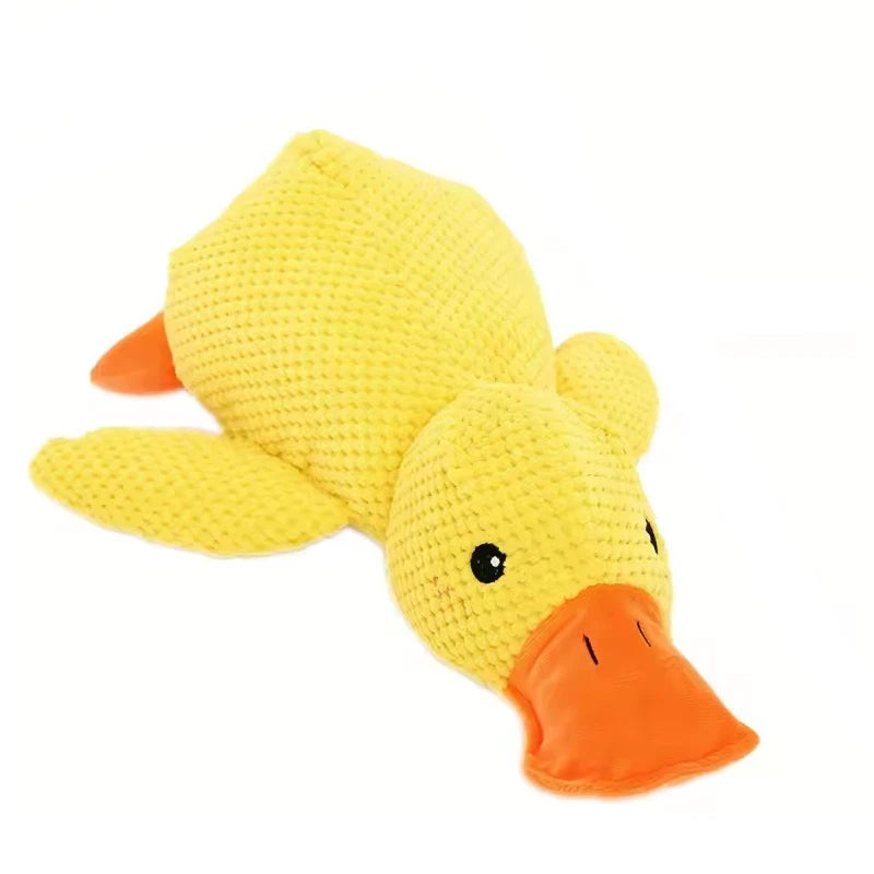 Booteely Dog toy plush companion sleeping duck bite resistant teeth grinding sound relief duck sound toy