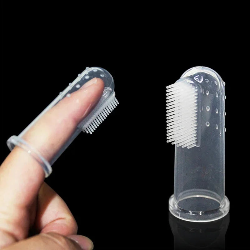 Cepillo Dental de Silicona para Perros y Gatos – Limpieza Suave con el Dedo