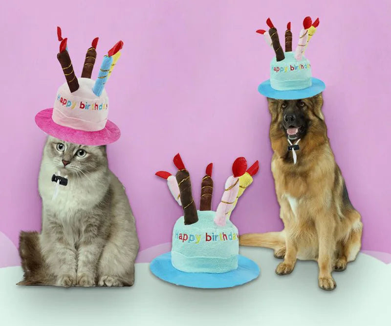 Pet Dog Hat for Birthday Party Adjustable Dog Hats Cats Dog Costumes Puppy Grooming Dress Up Hat Pet Supplies