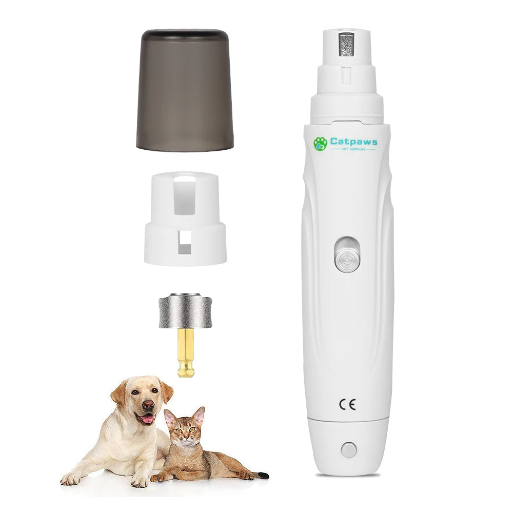 Electric Pet Nail Grinder USB Rechargeable Dog Nail Clippers Elektrische Nail Grinder With Led Light Nail Grooming Trimmer