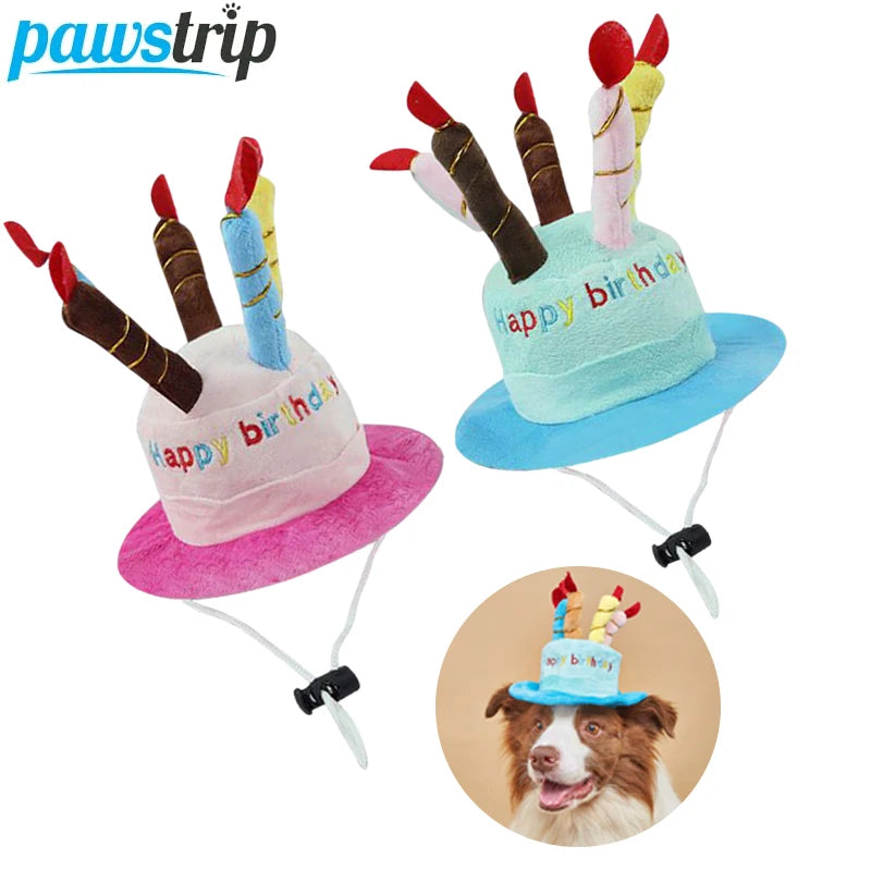 Pet Dog Hat for Birthday Party Adjustable Dog Hats Cats Dog Costumes Puppy Grooming Dress Up Hat Pet Supplies