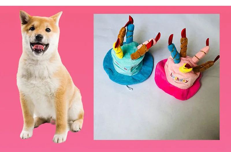 Pet Dog Hat for Birthday Party Adjustable Dog Hats Cats Dog Costumes Puppy Grooming Dress Up Hat Pet Supplies