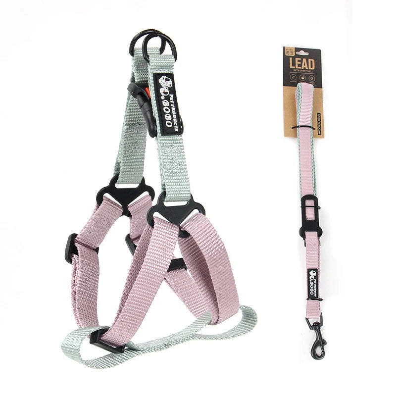 Adjustable Pet Harness for Small Medium Dogs Nylon Dog Harness Leash Set Puppy Harness Dog Accessories