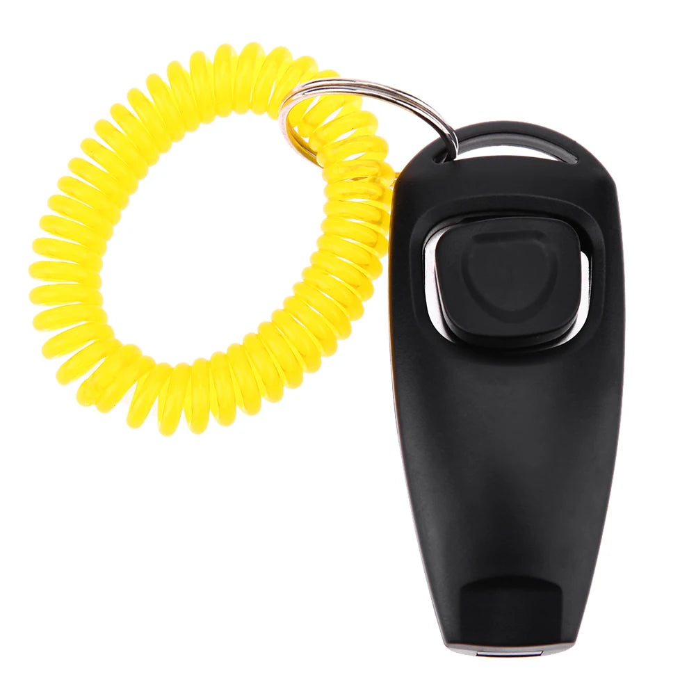 Dog Training Clicker Pet Cat Plastic Dogs Click Trainer Aid Tools Adjustable Wrist Strap Sound Key Chain Dog Trainer