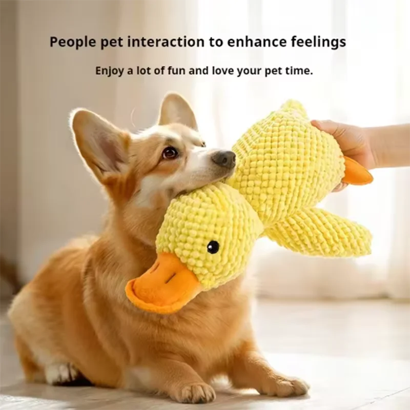 Hot pet Plush Toy Dog Calming Duck Stuffed Duck Toys Chew Toy Durable Squeaky for Puppy Pet Teeth Cleaning Chew Toy Pet Supplie