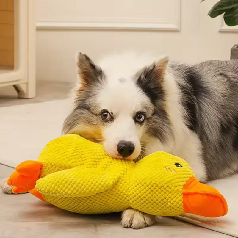 Hot pet Plush Toy Dog Calming Duck Stuffed Duck Toys Chew Toy Durable Squeaky for Puppy Pet Teeth Cleaning Chew Toy Pet Supplie