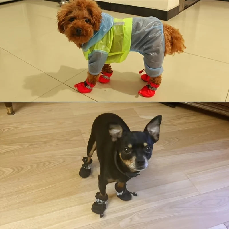 [Waterproof Soft Bottom Dog Boots] Pet Dog Shoes Puppy Outdoor Soft Bottom for Cat Chihuahua Rain Boots Waterproof Boots Perros