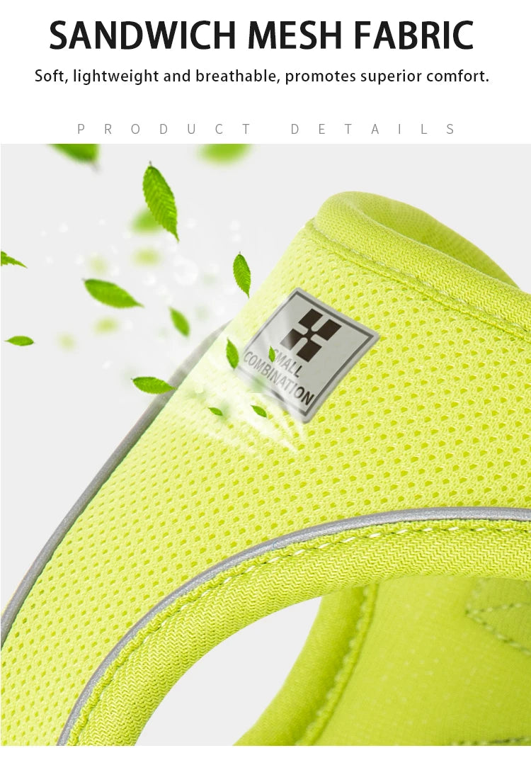 Dog Harness Leash Set for small medium dog Adjustable Reflective Puppy Cat Harness pet Vest Chihuahua Yorkies Outdoor Walking