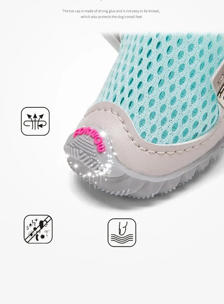 Spring/summer Dog Shoes Breathable Soft Pet Boots Yorkshire Terrier Pomeranian Puppy Shoes Dogs Accessories Zapatos Para Perro