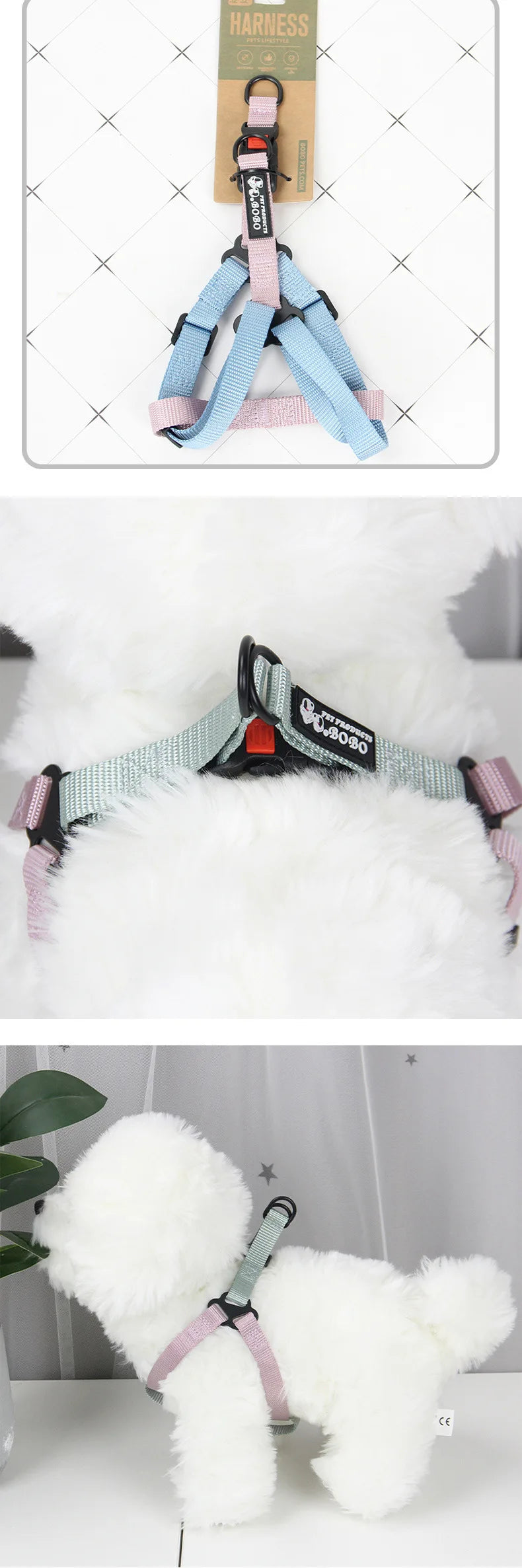 Adjustable Pet Harness for Small Medium Dogs Nylon Dog Harness Leash Set Puppy Harness Dog Accessories