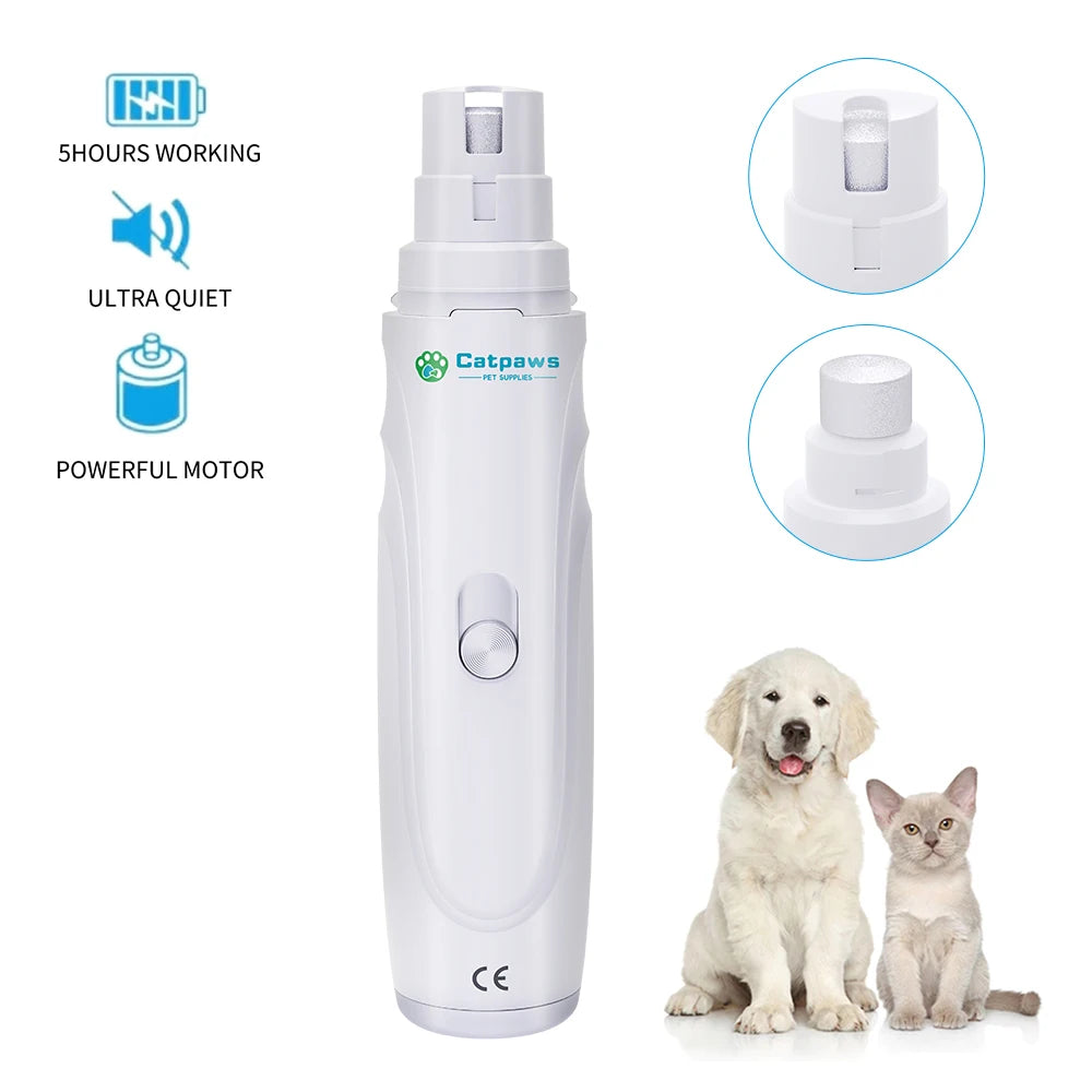 Electric Dog Claw Grinder USB Rechargeable Electric Dog Nail Trimmer Quiet Electric Pet Cat Paws Nail Grooming Trimmer Tools