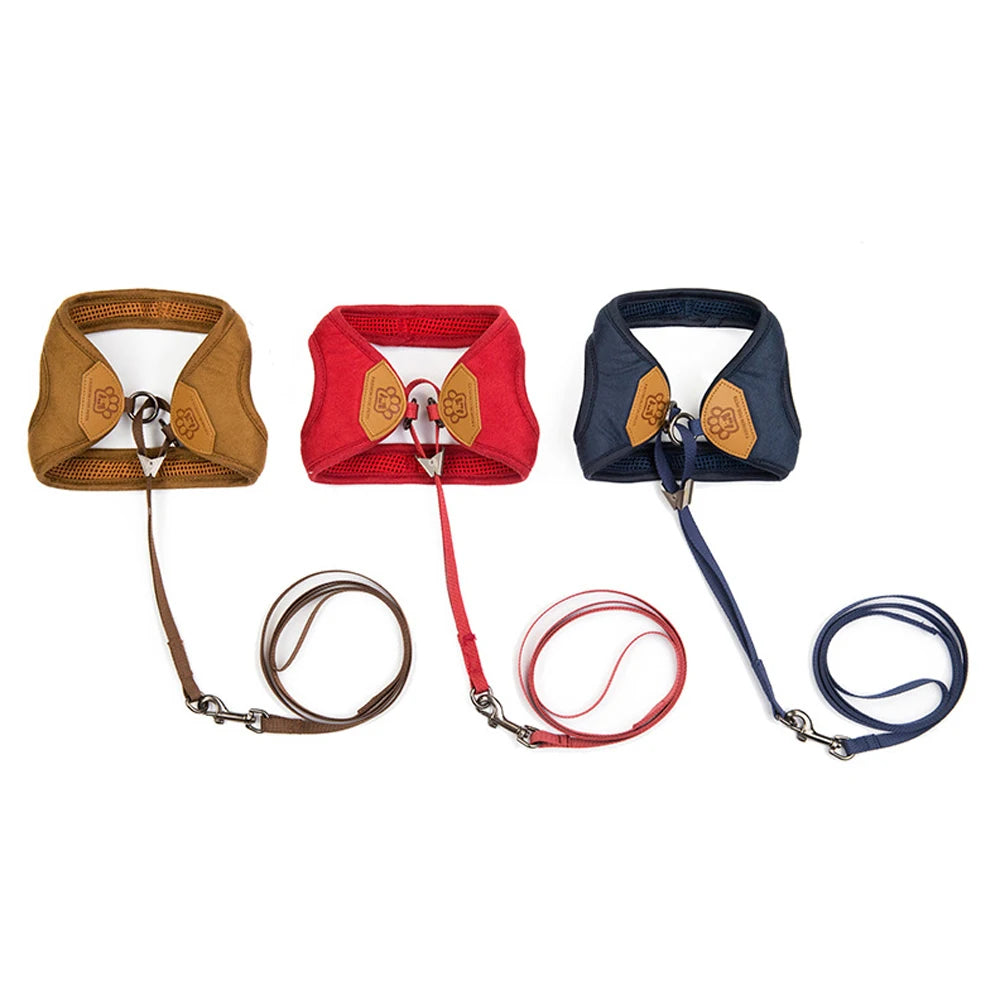 Small Dog Vest Harness Leash Set Pet Chest Strap Walking Medium Dog Harness