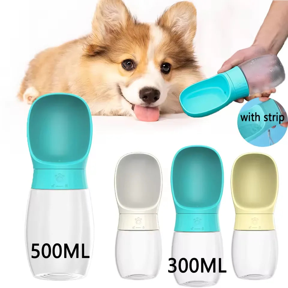 300ml/500ml portable pet water bottle suitable for small and medium-sized dogs and cats outdoor travel dog portable drinking cup