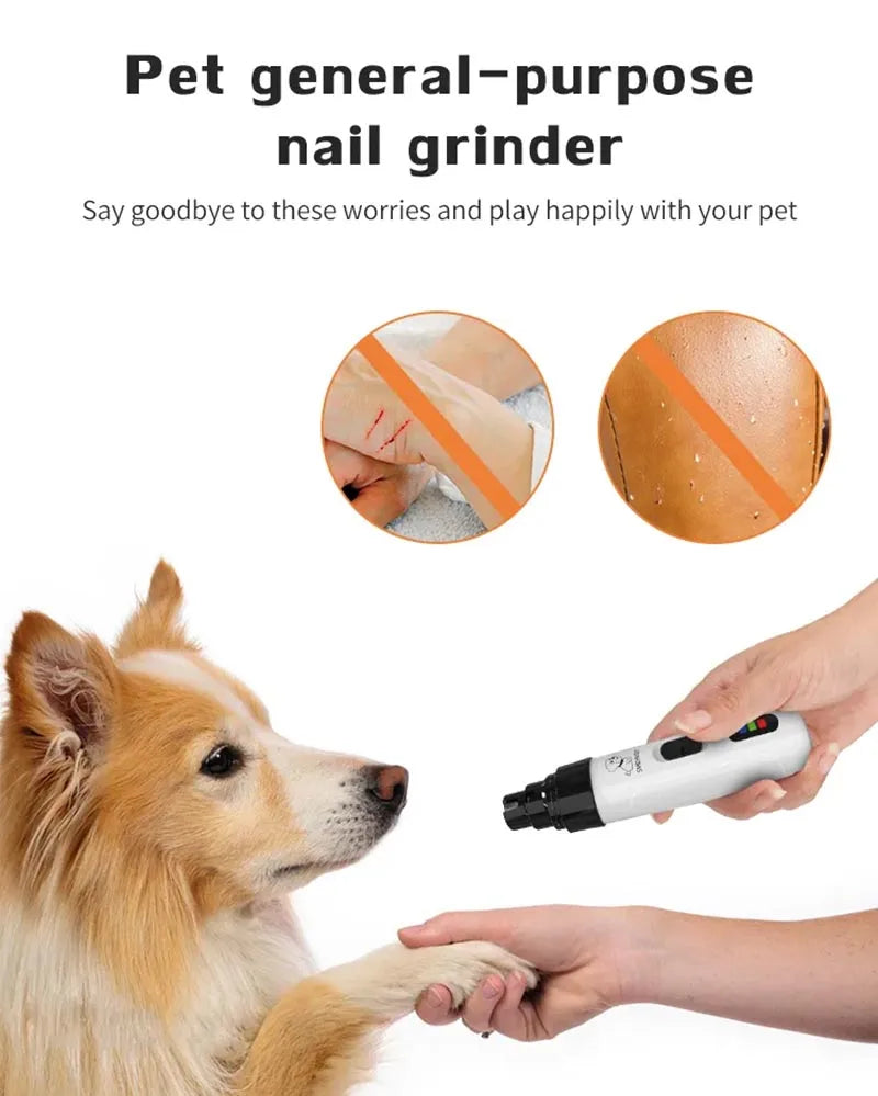Painless Electric Dog Nail Grinder for Small Large Dog Cat Nail Clippers Pet Paws Nail Grooming USB Charging Trimmer Pet Supplie