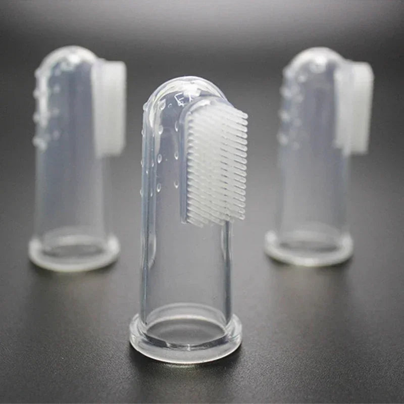 Cepillo Dental de Silicona para Perros y Gatos – Limpieza Suave con el Dedo