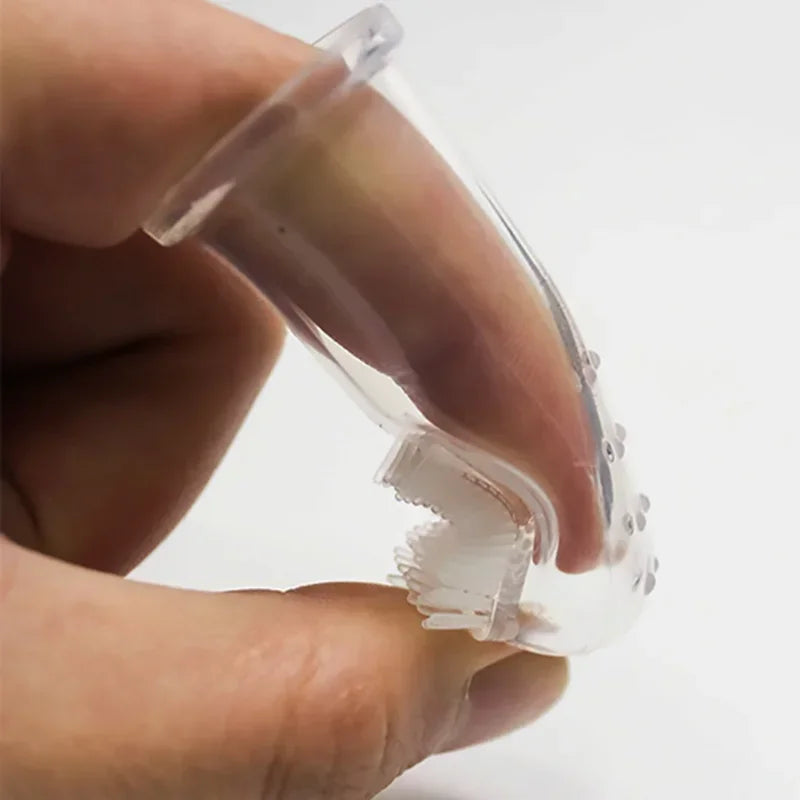 Cepillo Dental de Silicona para Perros y Gatos – Limpieza Suave con el Dedo