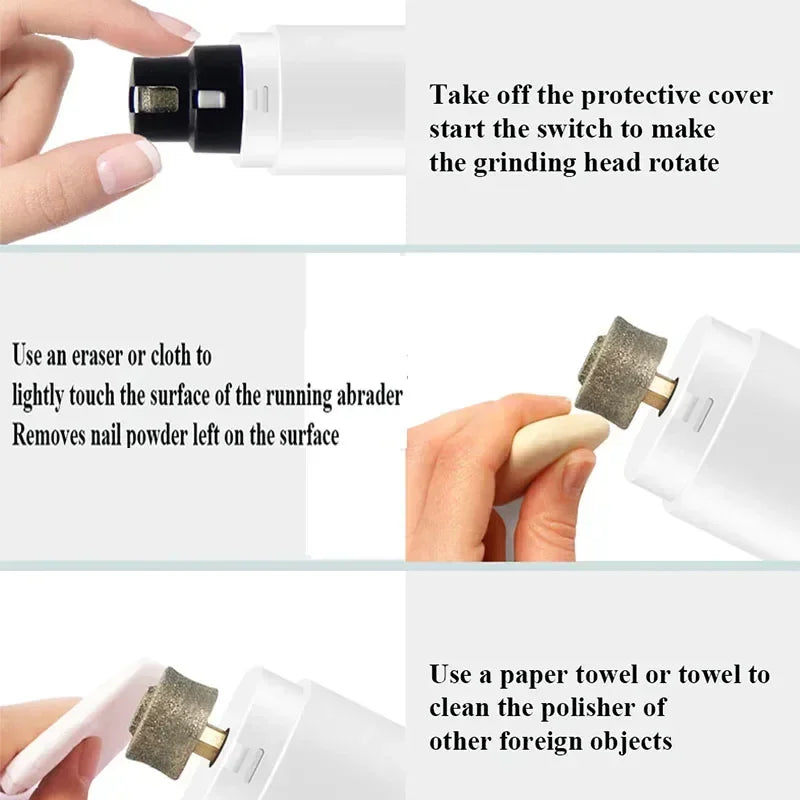 New Electric Dog Nail Clippers Rechargeable USB Charging LED Light Quiet Cat Nail Grinders Pet Paws Nail Grooming Supplies