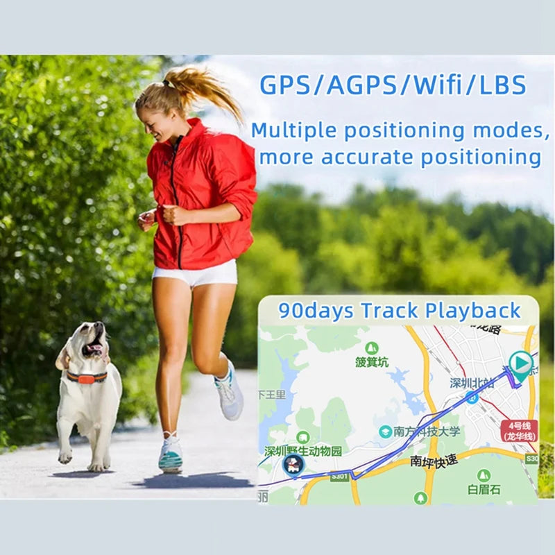 G51 2/4G GPS Tracker Waterproof Anti-Lost Locator Smart Collar Find Device Ringing Remote Control APP For Dog
