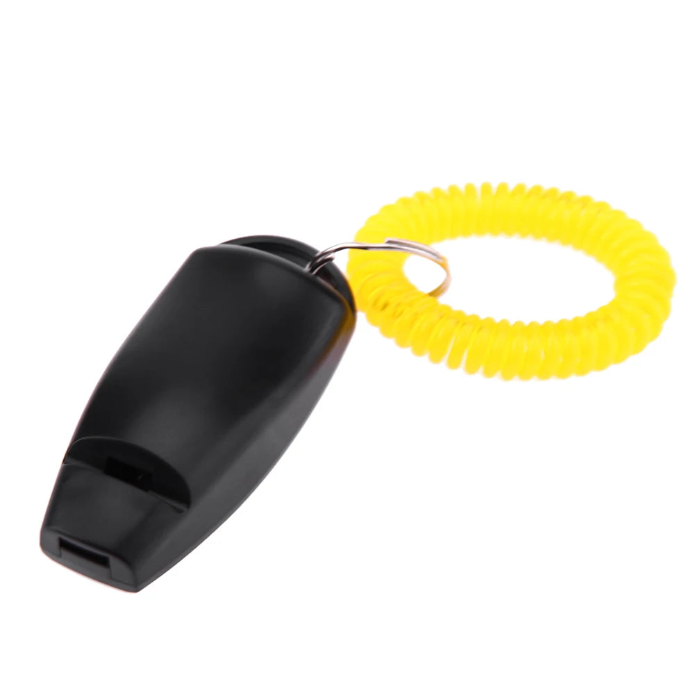 Dog Training Clicker Pet Cat Plastic Dogs Click Trainer Aid Tools Adjustable Wrist Strap Sound Key Chain Dog Trainer