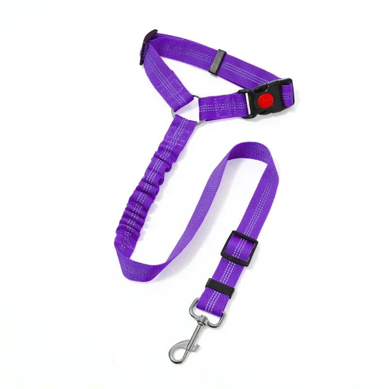 Solid Anti-shock Two-in-one Dog Harness Leash Pet Car Seat Belt with Clip Backseat Safety Belt  Kitten Collar Pet Accessories