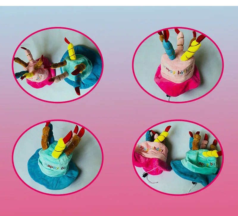 Pet Dog Hat for Birthday Party Adjustable Dog Hats Cats Dog Costumes Puppy Grooming Dress Up Hat Pet Supplies