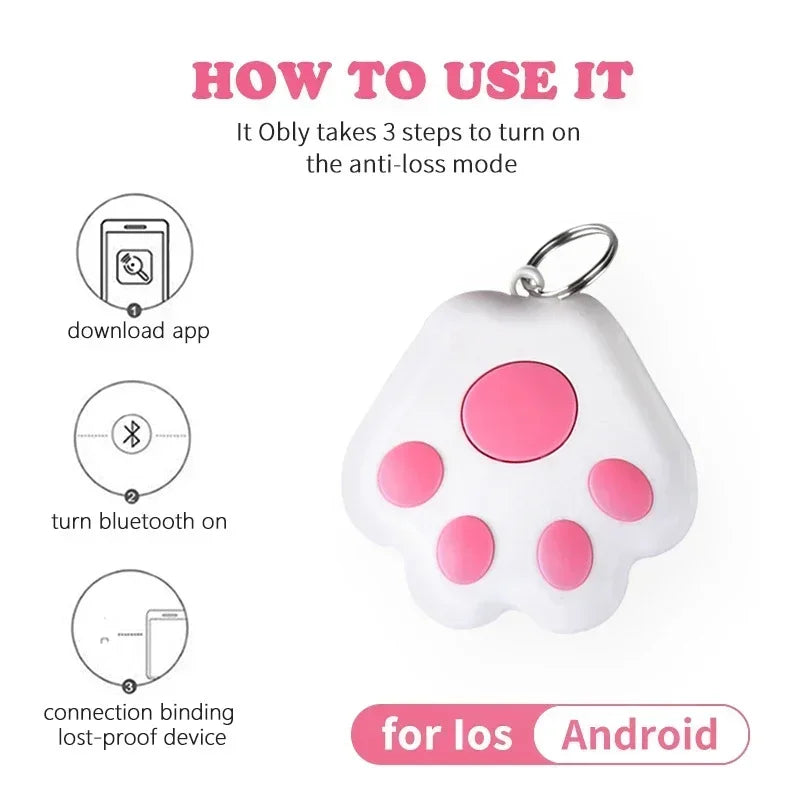 Pet Dog Cat Children's Intelligent Anti Loss Device Bluetooth 5.0 Mobile Phone Two-way Alarm Car Wallet Keychain Accessories