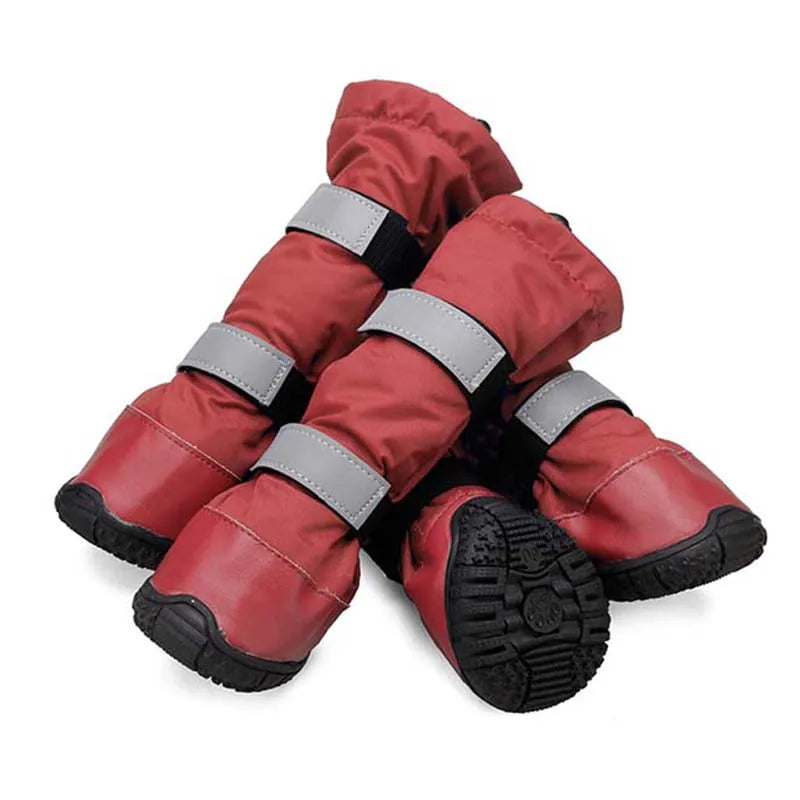 Medium Large Dog Shoes Waterproof Outdoor Winter Boots For Dog Booties Warm Long Non Slip Rain Shoes For Dog Zapatos Para Perro