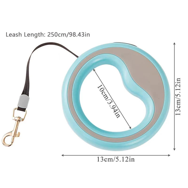 250cm/98.43in Automatic Retractable Dog Leash Outdoor Training Pet Leash for Small Medium Dog Durable Puppy Lead Dog Accessories