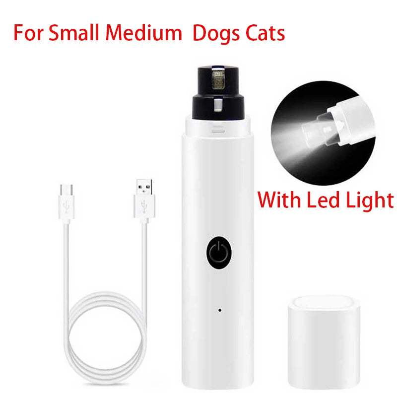 Painless Electric Dog Nail Grinder for Small Large Dog Cat Nail Clippers Pet Paws Nail Grooming USB Charging Trimmer Pet Supplie