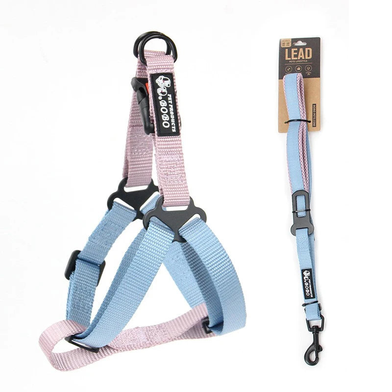 Adjustable Pet Harness for Small Medium Dogs Nylon Dog Harness Leash Set Puppy Harness Dog Accessories