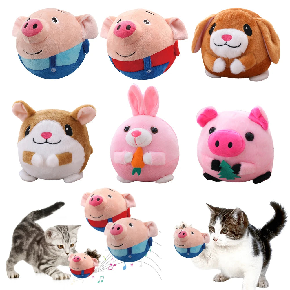 Electronic Pet Dog Toys Music Vibration Bouncing Ball Bite Puppy Ball