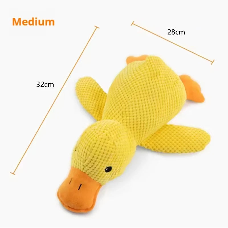 Hot pet Plush Toy Dog Calming Duck Stuffed Duck Toys Chew Toy Durable Squeaky for Puppy Pet Teeth Cleaning Chew Toy Pet Supplie