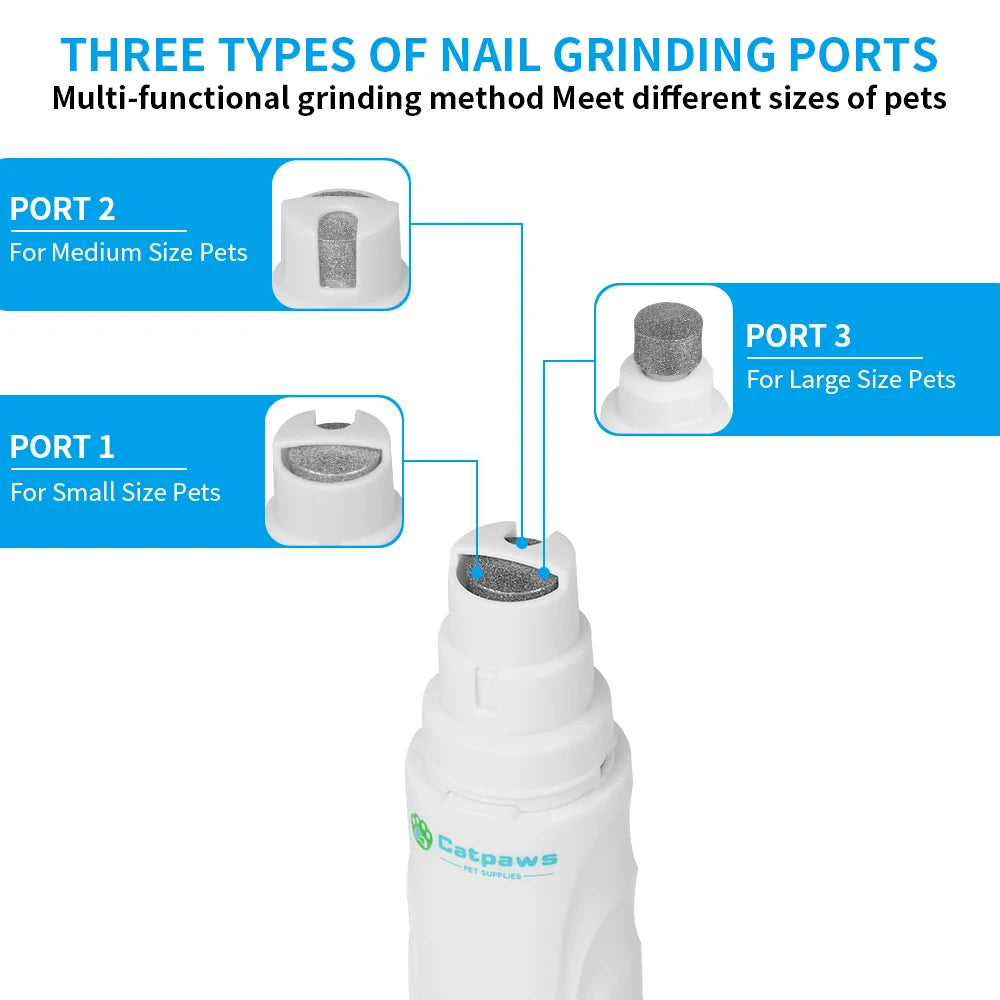Electric Pet Nail Grinder USB Rechargeable Dog Nail Clippers Elektrische Nail Grinder With Led Light Nail Grooming Trimmer