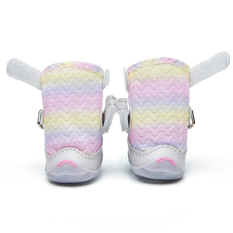 Spring/summer Dog Shoes Breathable Soft Pet Boots Yorkshire Terrier Pomeranian Puppy Shoes Dogs Accessories Zapatos Para Perro