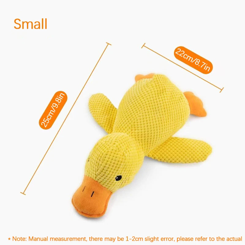 Booteely Dog toy plush companion sleeping duck bite resistant teeth grinding sound relief duck sound toy